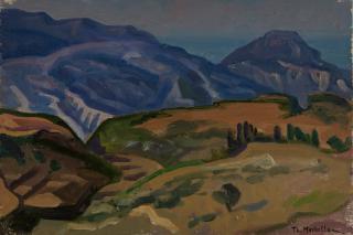 Velina Landscape — Oil painting, Canvas, 38.00×55.00cm — Theodoros Markellos